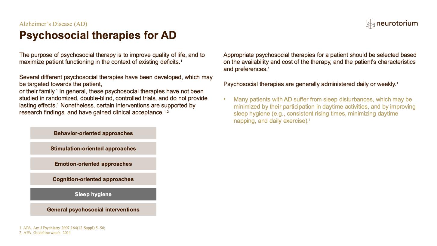 Alzheimers Disease – Treatment Principles – slide 26